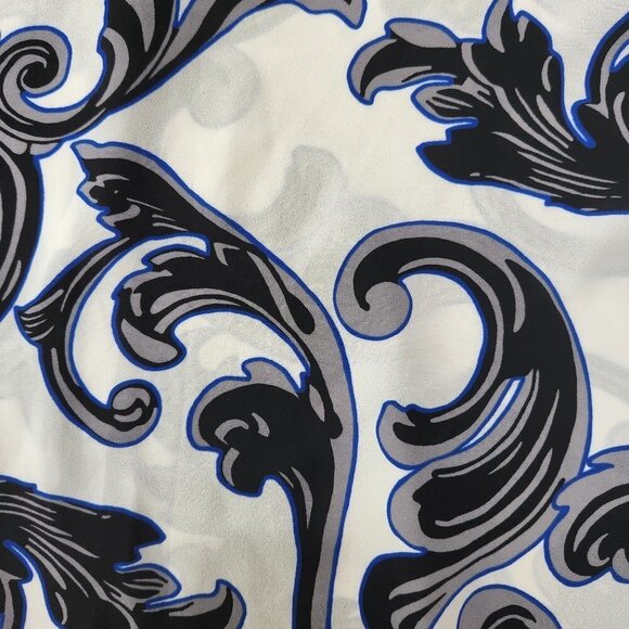 Express Abstract Art to Wear Chiffon Choker Cold Shoulder Blouse Women's XS - Picture 4 of 9